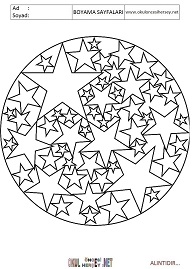 Mandala boyama sayfaları